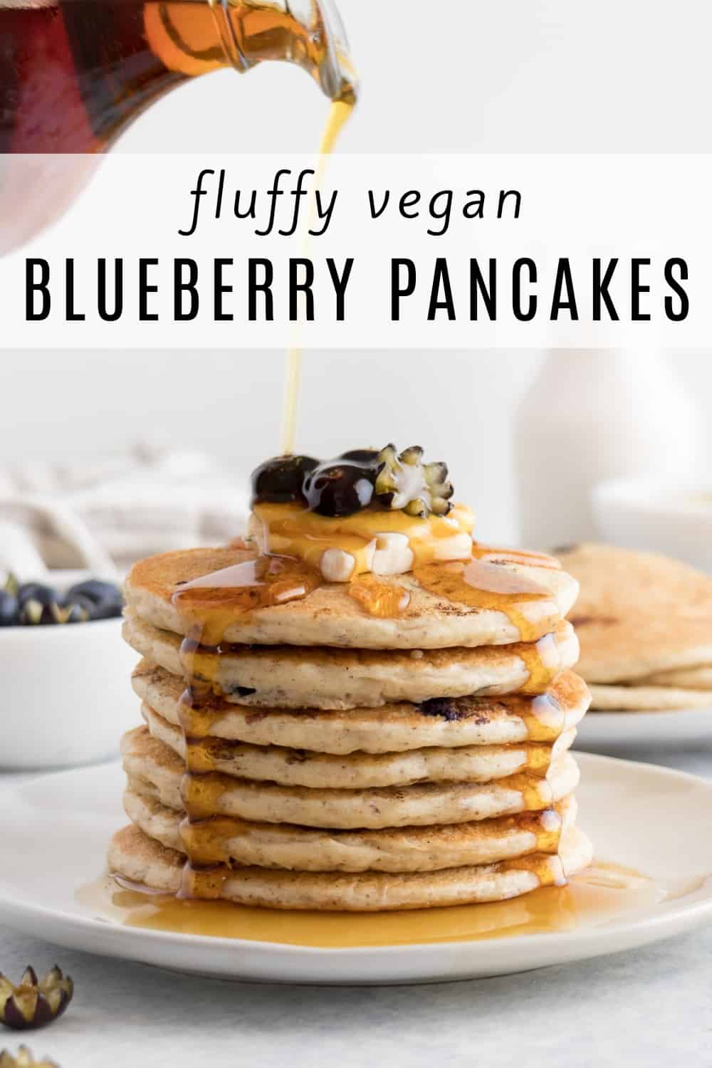 Vegan Blueberry Pancakes - Purely Kaylie