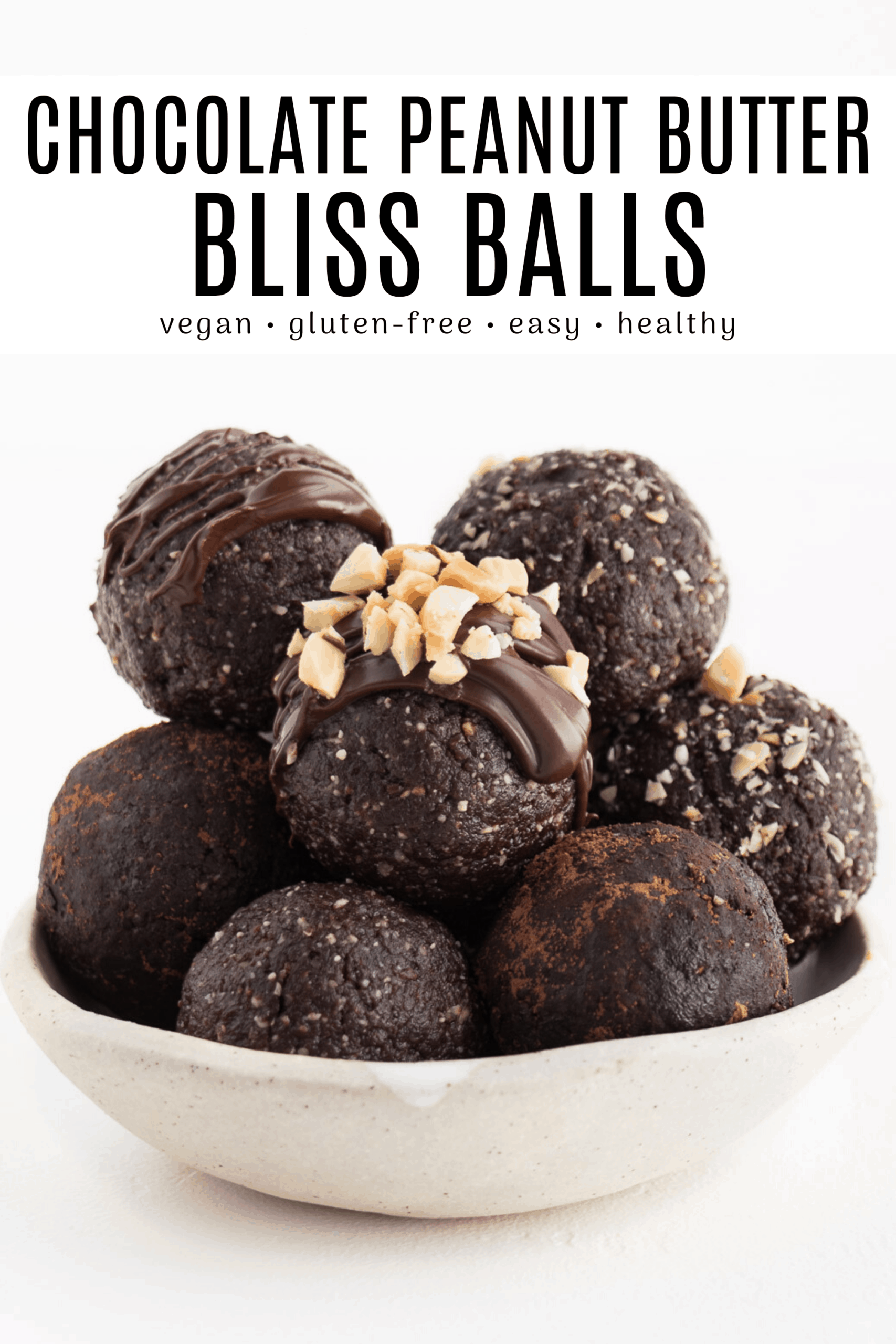 Chocolate Peanut Butter Bliss Balls - Purely Kaylie