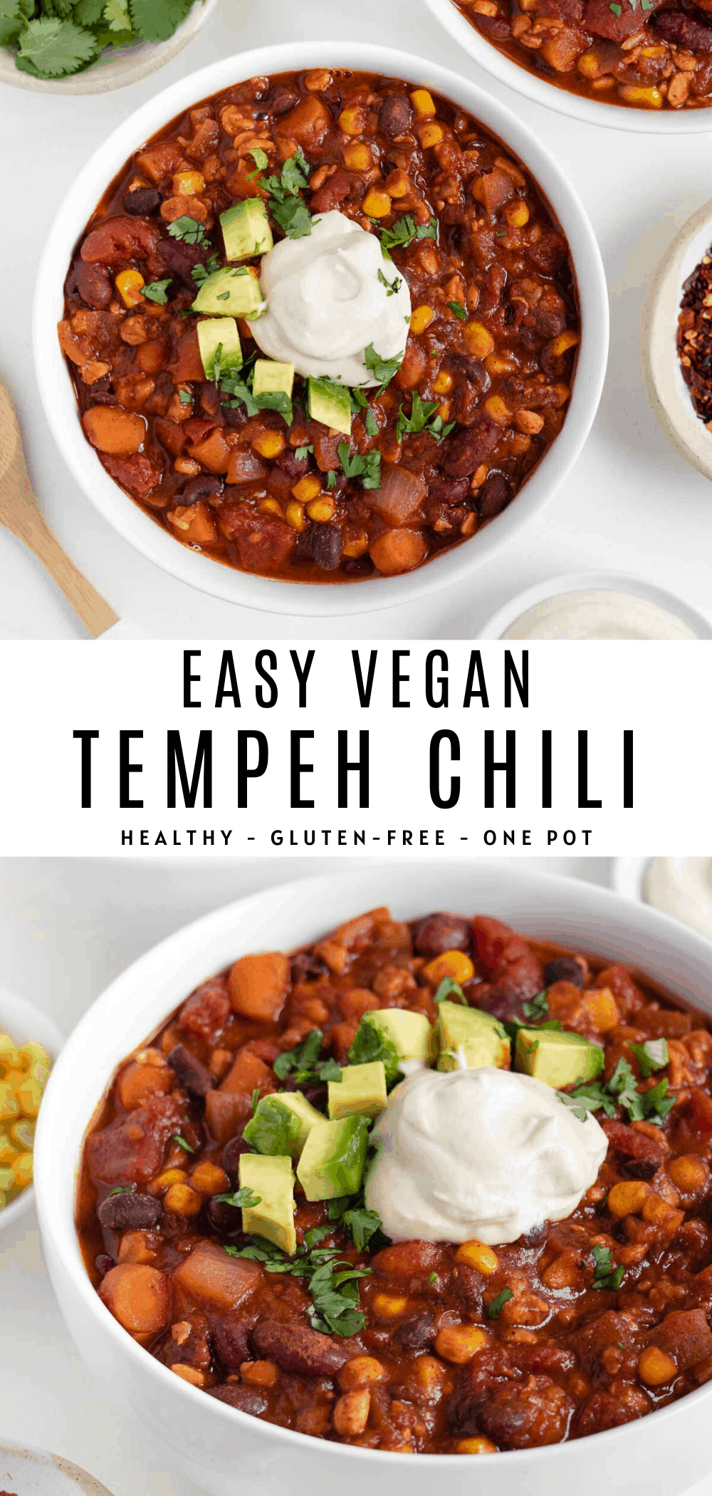 Vegan Tempeh Chili | Purely Kaylie