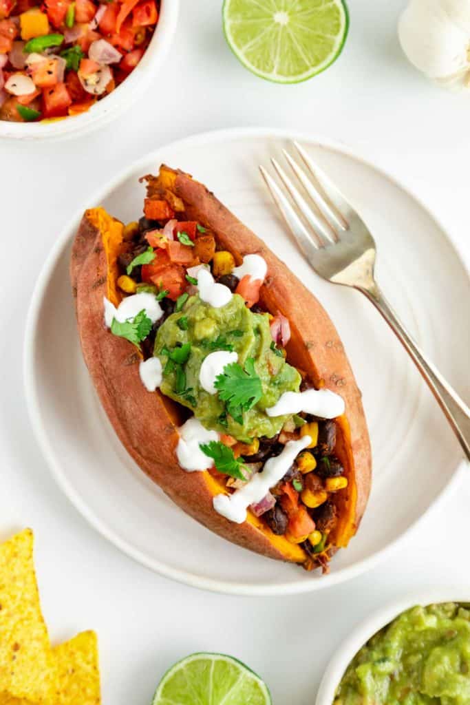Mexican Stuffed Sweet Potatoes - Purely Kaylie