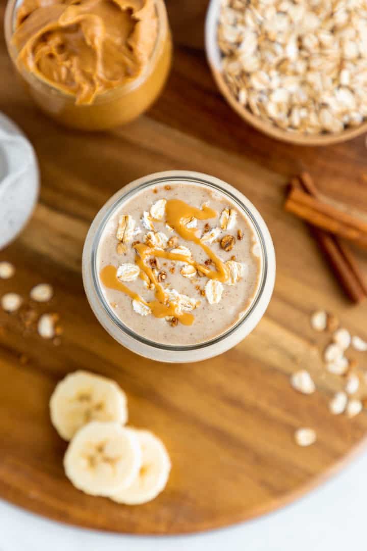 Peanut Butter Oatmeal Smoothie - Purely Kaylie