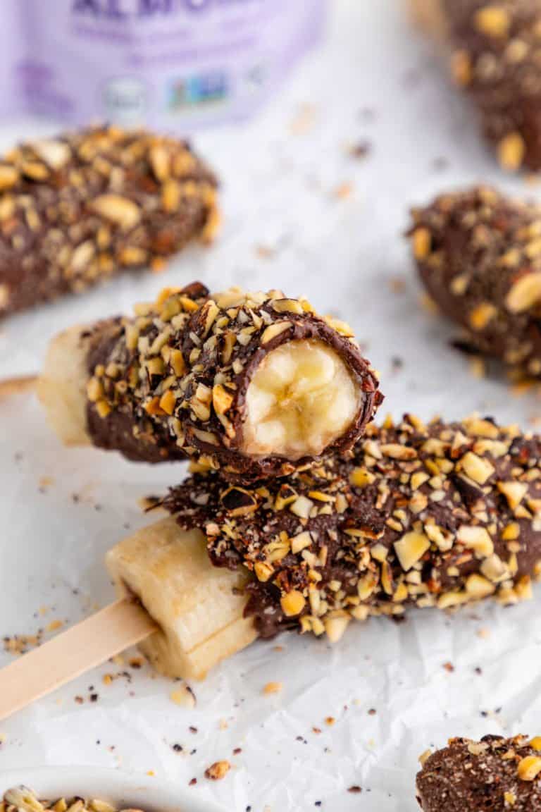 Chocolate Covered Frozen Bananas - Purely Kaylie