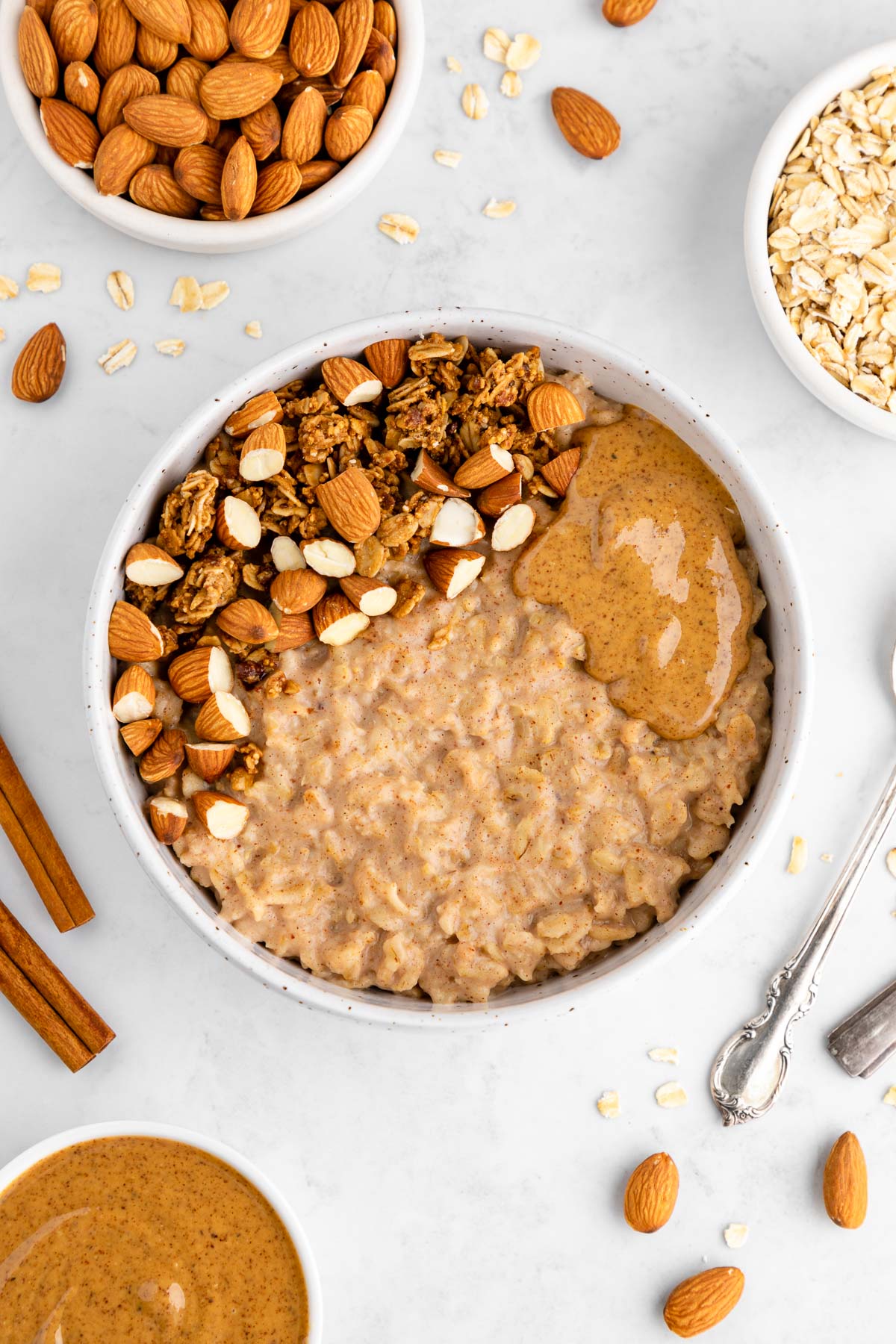 Almond Butter Oatmeal - Purely Kaylie
